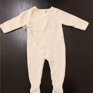 Zara Beige Knit Baby Footie